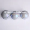 Angel Aura Natural Celestite Spheres for Meditation Witchy Decor 60-80mm Sparkling Titanium Coated Rainbow Blue Calcite Quartz Crystal Ball Orb Reiki Altar Display