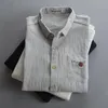 남자의 캐주얼 셔츠 세련된 린넨 반 소매 맨 가을 빈티지 스트리트웨어 m-5xl을위한 느슨한 스트레이트 코튼 드레스 셔츠