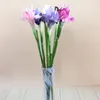 装飾的な花の花輪人工虹彩花枝春の結婚式の装飾ホームテーブルデコレーションフローレスシルクフェイクパーティーサプライズデコラット