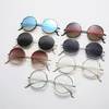 Óculos de sol Retro Round Brand Gradient Lens Menina Mulheres Sombras UV400 Vintage Glasses 50875SungLASSes