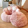 Thicker Pet Dog Bed Super Soft Kennel Round Fluffy Cat House Warm Comfortable Sleeping Cushion Mat Sofa Washable Puppy Plush L220606