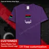 Libyen Land Flagge T-shirt DIY Benutzerdefinierte Jersey Fans Name Nummer Marke Baumwolle T-shirts Männer Frauen Lose Beiläufige Sport T-shirt 220616