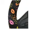 Steering Wheel Leather Cartoon Cute Cubre Volante Car Lip Printed Car Accessories Interior Woman Couvre Volante Voiture J220808