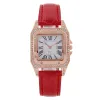 Square Diamond Roman Digital Quartz Man Watch for Women Girl 01