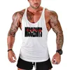 Merk fitness kleding bodybuilding stringer tanktop mannen katoen gebogen zoom je achterste mouwloos shirt workout vest gyms singlets 220621