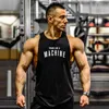 Brand Summer Men Gym Muscle Bodybuilding Sleeveless Shirt Cotton Street Workout Tank Top Singlet Fitness Sport Print Vest 220624