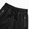 Summer Shorts for Men Sports Bermuda Casual Gyms Sweatpants Drawstring Short Pants with Zipper Pockets 220630