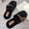 Autumn winter bow knot mules slippers sandals unique knotted design saddle bag mule design perfect combination fashion indoor and outdoor plush shoes