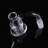 Groothandel roken accessoires naadloze volledig las quartz banger blender spin afgeschuind edge omgekeerde piramide cycloone traceless buig quartz banken nagels fwqb09