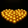 LED Tealight Tea Candles Flameless Light colorful yellow Battery Operated Wedding Birthday Party Christmas Decoration Wholesale SN4492