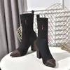 Högkvalitativ lyxdesigner stövlar Autumn Winter Louiseity Heels Boot Women Fashion Letter Sock Boots Bekväma foder Viutonity HDFGDD