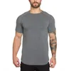 Brand Gym Odzież Fitness T Shirt Men Mode przedłużenie Hip Hop Letnia koszulka z krótkim rękawem Bawełny kulturystyka mięśni Tshirt Man Fallow 08