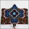 Decken Heimtextilien Garten Geometrische Kapuze Decke Colorf Sherpa werfen weich warm