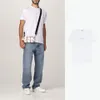 Męskie koszulki Summer Luźne koszulki Offs Masowe marki Tops Man's Casual Shirt Luxurys Ubranie Street Białe szorty