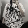Gothic Vintage Preppy T Shirt Women Clothing T-shirt Clothes Streetwear Harajuku High Street Tops Summer Tshirt 220321