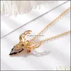 Pendant Necklaces Christmas Sweater Gold Female Jewelry Gift For Kids Plated Sier Deer Necklace Hjewelry Drop Delivery Pendants Dhczm