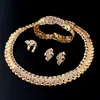 Jiayijiaduo African Wedding Jewelry Dubai Gold Color Sets Romantic Design Necklace Drop 220922