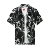 Летняя дышащая тренда каникулы Chemise Homme Кокосовое дерево Печать с коротким рукавом с коротким рукавом на гавайских рубашках для мужчин M5XL 220527