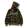 Designer huvtröja dam populärt hajmönster Sportwear Camouflage hoodies jacka med dragkedja oversized athleisure