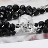 Piatto di perline nero a tre strati Empress Dowager Collana a catena del collo di saturno Nuovo Style1037285