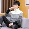 Men's Sweaters Men Winter Long Sleeve White Khaki Black Turtleneck Pullovers Striped Casual Fashion Mens Sweaters1 Olga22