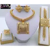 Liffly Dubai gouden sieradensets voor vrouwen grote ketting