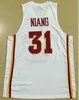 Sjzl98 Hommes 31 Georges Niang Iowa State Rouge Blanc Jaune Basketball Jersey Personnalisé n'importe quel numéro et nom Maillots cousus broderie