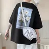 Men's T-Shirts Floral Print Short Sleeve T-shirt Men's Summer Heavyweight Loose Fashion Ins Top American Casual Sale Flower TshirtMen's