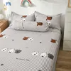 Upzo-animale serie polyester gemonteerde plaat verstelbare vellen king bedpaar deksel met elastisch 180 200 no Pillowcase 220514