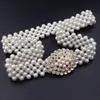 Belts Fashion Faux Pearl Waist For Women Wedding Dress Belt Designer Metal Buckle Rhinestones Decoration RC02