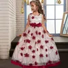 Vestidos de menina 3-14 anos de vestido de flor de flores para crianças para crianças adolescentes festas de roupas para pincsa casamento vestidosgirl's