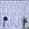 Cordes LED chaîne solaire lumière guirlande extérieure décoration sur rideau de fenêtre mariage fête de Noël Camping puissance fée lumière LED