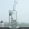 Gerade Flasche Mobius Birdcage Percolator Wasserpfeifen Glasbong Stereo Matrix Beiwagen Dicke Rauchwasserpfeife mit Reifen Heady Dab Rigs 18-mm-Schüssel