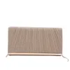 Women's Fashion Pleated Sequin Evening Clutch Handbags Wedding Purse Bride Handbag Chain Bag For Banquet Party Dinner Bag