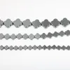 Perles en pierre d'hématite croisées en vrac pour la fabrication de bijoux, bracelets, colliers, bracelets de cheville, pierres précieuses plates, entretoise à 4 feuilles, magnétite noire, sans puissance magnétique