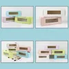 5 cores Caixa de padaria de papel￣o longa para bolo de bolo caixas su￭￧as embalagens de biscoito w9273 entrega de gota 2021