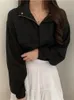 Cappotto in camicetta di cotone di lino Sungtin Elegante giacca di lino coreano da donna Giacche da donna primavera estate oversize vintage casual L220815