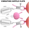 10 fréquence pince à mamelon vibrateur Massage du sein oeuf vibrant point G Clitoris léchage de langue stimuler la chatte jouets sexy pour les femmes articles de beauté