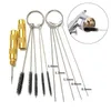 Professional Spray Guns 11Pcs/set Airbrush Gun Nozzle Cleaning Kit 5 Sizes Stainless Steel Needle & 5pcs Brush Clean Tools Accessories