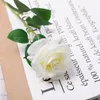 Decoratieve bloemen kransen 1 stks plastic zijden kunstmatige rozen trouwhuis herfst decoratie hoge kwaliteit groot boeket luxe nepbloem b