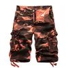 Militar Camo Carga Shorts Moda de Verão Camuflagem Multi-bolso Homme Army Casual Bermudas Masculina Plus Tamanho 40 220318