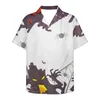 Casual shirts voor heren Halloween Print herenhemd ontwerp 2022 Zomermannen kleding losse vrije mouw v nek shirtmen's mannen's mannen