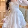 Французская сладкая фея Ita Dres с длинным рукавом кружев Y2K Mini Vintage Kawaii одежда корейская осень 220516