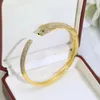 Panthere Series Bangle 18 K Gold aldrig bleknar officiella replika smycken toppkvalitet lyx varumärke Bangles Classic Style Ladies Bracele3467336