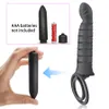 10 Frequenz Double Penetration Dildo Penis Ring Vibrator Lock Für Männer Tragen Vagina Plug Erwachsene sexy Spielzeug