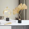 Nordic Gold Ginkgo Leaf Crafts Leaves Sculpture Luxury Living Room Decor Home Decoration Accessories Office Desktop Ornaments 220727