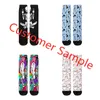 Factory Custom Long Socks Fashion 3D print ontwerp Karakter Landschap Men Women Casual Winter Warm Kalf voor Gift 220706