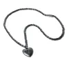 Hematite Necklace Women Natural Stone Heart Pendant