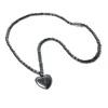 Collana di ematite Donne Ciondolo a cuore di pietra naturale