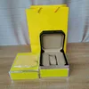 Selling Top Quality Watches Boxes 1884 Navitimer Watch Original Box Papers Leather Yellow Handbag For SuperAvenger SuperOcean 248h